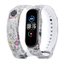 Correa para Xiaomi Mi Band 4 3 5 6 correa de reloj Creative graffiti estilo pulsera de silicona reemplazo para XiaoMi band 4 5 pulsera