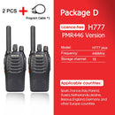 Retevis H777 Plus PMR 446 Funk-Walkie-Talkie 1 oder 2 Stück PTT-Walkie-Talkies FRS H777 USB-tragbares PTT-Funkgerät für die Jagd