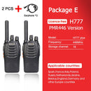 Retevis H777 Plus PMR 446 Funk-Walkie-Talkie 1 oder 2 Stück PTT-Walkie-Talkies FRS H777 USB-tragbares PTT-Funkgerät für die Jagd