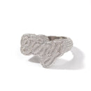 Hip Hop nuevos hombres grandes DIY personalizado carta anillo hombres anillo marca famosa Iced Out Micro Pave Cz anillo Punk Rap joyería tamaño