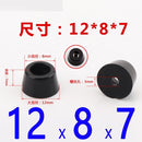 8 Stück schwarze Gummifüße Stuhlbodenschutz rutschfeste Möbelfüße Tischbeinabdeckung Schrankbodenpolster Möbelbeine