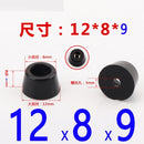 8 Stück schwarze Gummifüße Stuhlbodenschutz rutschfeste Möbelfüße Tischbeinabdeckung Schrankbodenpolster Möbelbeine