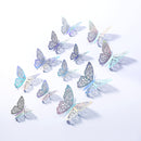 12 Uds 4D mariposa hueca pegatina de pared DIY decoración del hogar pegatinas de pared boda fiesta boda decoraciones mariposa niños habitación decoraciones