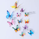 12 Uds 4D mariposa hueca pegatina de pared DIY decoración del hogar pegatinas de pared boda fiesta boda decoraciones mariposa niños habitación decoraciones