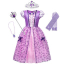 Mädchen Rapunzel Prinzessin Cosplay Kleider Party Geschenk Belle Cinderella Aurora Schneewittchen Sofia Mesh Ballkleid Geburtstagskostüm