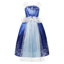 Mädchen Rapunzel Prinzessin Cosplay Kleider Party Geschenk Belle Cinderella Aurora Schneewittchen Sofia Mesh Ballkleid Geburtstagskostüm