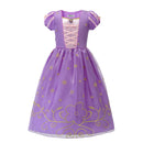 Mädchen Rapunzel Prinzessin Cosplay Kleider Party Geschenk Belle Cinderella Aurora Schneewittchen Sofia Mesh Ballkleid Geburtstagskostüm
