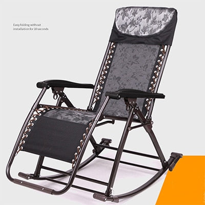Mecedora, silla de salón, mecedora, balcón, silla de ocio, silla plegable para adultos, siesta, silla de ocio, silla de gravedad cero
