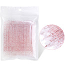 100 unids/bolsa microcepillo desechable para extensión de pestañas, hisopo para quitar pestañas individuales, microcepillo para herramientas de extensión de pestañas