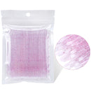 100 unids/bolsa microcepillo desechable para extensión de pestañas, hisopo para quitar pestañas individuales, microcepillo para herramientas de extensión de pestañas
