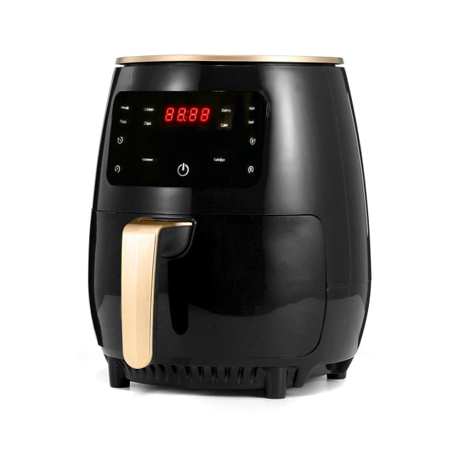 1400W 4.5L Heißluftfritteuse Ölfrei Gesundheitsfritteuse Herd Multifunktions-Smart-Touch-LCD-Fritteuse Airfryer Pommes Frites Pizza-Fritteuse 110V/220V