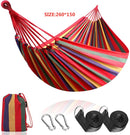 Tragbare Hängematte Single People Outdoor Garden Sports Home Travel Camping Swing Stripe Canvas Hang Bed Hängematte