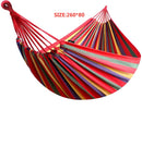Tragbare Hängematte Single People Outdoor Garden Sports Home Travel Camping Swing Stripe Canvas Hang Bed Hängematte