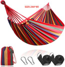 Tragbare Hängematte Single People Outdoor Garden Sports Home Travel Camping Swing Stripe Canvas Hang Bed Hängematte