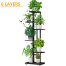 6/7/8 Schichten Blumenständer Rack Lagerregal Eisen Pflanzenhalter Hausgarten Blumentopf Organizer Wohnzimmer Balkon Lagerregal