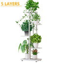 6/7/8 Schichten Blumenständer Rack Lagerregal Eisen Pflanzenhalter Hausgarten Blumentopf Organizer Wohnzimmer Balkon Lagerregal
