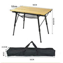 Klappbarer Campingtisch Outdoor BBQ Backpacking Aluminiumlegierung Schreibtisch Möbel Computerbett Tragbarer langlebiger Grill Leicht