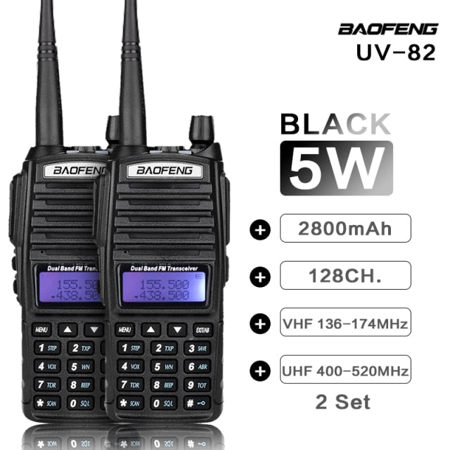 BaoFeng UV 5R Walkie Talkie Radio Station Comunicador UV-5R HAM Transceiver Dual-Band Intercom Handheld Talkie Walkie UV82