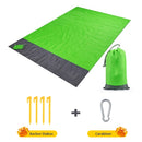 2 x 2,1 m wasserdichte Taschen-Stranddecke, faltbare Campingmatte, tragbare, leichte Matte, Outdoor-Picknickmatte, Sand-Strandmatte