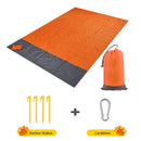 2 x 2,1 m wasserdichte Taschen-Stranddecke, faltbare Campingmatte, tragbare, leichte Matte, Outdoor-Picknickmatte, Sand-Strandmatte