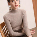 Bonjean Strickpullover Herbst Winter Tops Rollkragenpullover Lässige Pullover Frauen Shirt Langarm Kurzer Dünner Pullover Mädchen