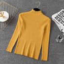 Bonjean Strickpullover Herbst Winter Tops Rollkragenpullover Lässige Pullover Frauen Shirt Langarm Kurzer Dünner Pullover Mädchen