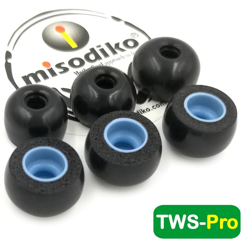 misodiko TWS-Pro Memory Foam Ohrstöpsel für Ture Wireless Earbuds – Mifo O5/ Hifiman TWS600/ Anker Soundcore Liberty Air 2 Pro