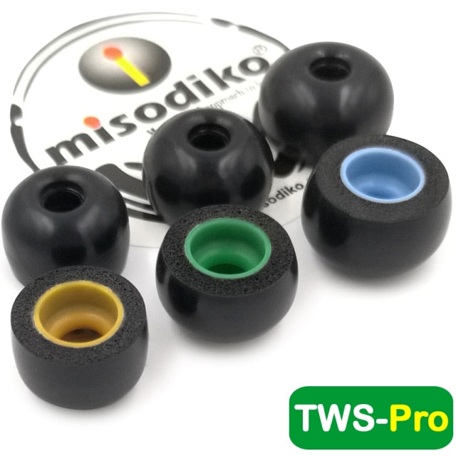 Misodiko TWS-Pro almohadillas de espuma viscoelástica para auriculares inalámbricos Ture- Mifo O5/ Hifiman TWS600/ Anker Soundcore Liberty Air 2 Pro