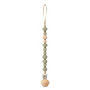 Baby Schnullerclips Silikonperlen Holzring Schnullerkette Säuglingsnippel beschwichtigen Schnullerkettenclips Schnullerhalter Nippelclip