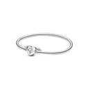 Charms 925 Sterling Silber Armband Herz T-Bar Manschette Kette funkelnde blaue Scheibenverschluss Schlangenkette Armband Damen Schmuck