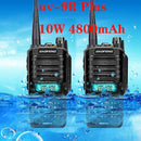 2021 neu 2 Stück 10 W 4800 mAh BaoFeng UV-9R plus Funkgerät VHF UHF tragbares CB-Funkgerät Wasserdichtes Walkie-Talkie UV 9R plus