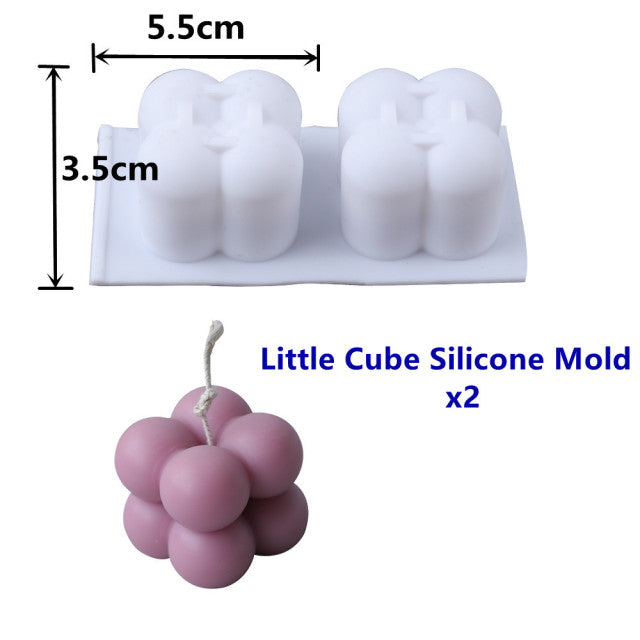 Moldes de silicona para velas de cera DIY, molde de vela de cera de soja para manualidades, yeso de aromaterapia, molde de resina 3D, portavelas hecho a mano, forma de jabón