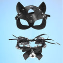 Erotik Sexy Leder Frauen Maske Cosplay Bdsm Fetisch weiblich Halloween Maskenball Fancy Cat Ears Masken Sexspielzeug Zubehör