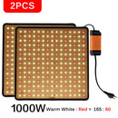1000W LED Grow Light Panel Vollspektrum-Phyto-Lampe AC85-240V EU / US-Stecker für Indoor-Wachstumszelt-Pflanzenwachstumslicht