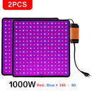 1000W LED Grow Light Panel Vollspektrum-Phyto-Lampe AC85-240V EU / US-Stecker für Indoor-Wachstumszelt-Pflanzenwachstumslicht