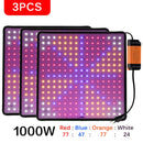 1000W LED Grow Light Panel Vollspektrum-Phyto-Lampe AC85-240V EU / US-Stecker für Indoor-Wachstumszelt-Pflanzenwachstumslicht