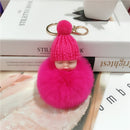 New Pompom schlafendes Baby Schlüsselanhänger niedliche flauschige Plüschpuppe Schlüsselanhänger Frauen Mädchen Tasche Schlüsselanhänger Autos Schlüsselanhänger Schmuck Geschenk porte cl