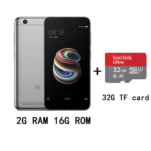 Xiaomi Redmi 5A googleplay teléfono móvil Snapdragon 425 13.0MP cámara trasera teléfono inteligente
