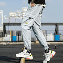 Herren Seitentaschen Cargo Haremshose 2021 Bänder Schwarz Hip Hop Lässige Männliche Joggerhose Mode Lässige Streetwear Hosen