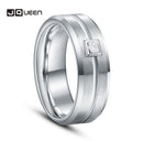 Ehering Exquisite Primärfarbe Echter Diamant 0,3 ct Herrenringe Echte Wolframkarbid-Eheringe Herrenring