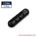 Organizador de cables TOPK L35 y caja de enchufe magnético, enrollador de Cable USB de silicona, Clips flexibles de gestión de cables para soporte de auriculares de ratón