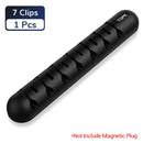 Organizador de cables TOPK L35 y caja de enchufe magnético, enrollador de Cable USB de silicona, Clips flexibles de gestión de cables para soporte de auriculares de ratón