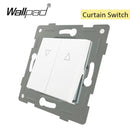 EU-Glas- und Funktionsschlüssel-freie Kombination DIY Weißer Knopf-Reset-Vorhang USB-EU-Französisch-Schaltsteckdose Runde Rückseite Wallpad L6