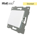 EU-Glas- und Funktionsschlüssel-freie Kombination DIY Weißer Knopf-Reset-Vorhang USB-EU-Französisch-Schaltsteckdose Runde Rückseite Wallpad L6