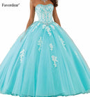 Favordear 2020 Sweetheart Applique Quinceanera 15 Years Vestidos De 15 Anos Lace Beaded Ball Gown 15 Years Party Dress