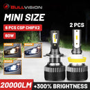 BULLVISION H11 H4 H7 Led 12V Hb3 Hb4 Scheinwerfer Lampen 20000Lm H1 H8 H9 9005 9006 Led Auto Glühbirnen Turbo CSP 6500K 4300K ​​8000K