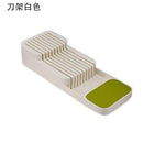 YOMDID Besteckablage Messerhalter Geschirr Organizer Löffel Gabel Aufbewahrungsbox Kunststoffbehälter Plateau Messerblockhalter