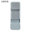 YOMDID Besteckablage Messerhalter Geschirr Organizer Löffel Gabel Aufbewahrungsbox Kunststoffbehälter Plateau Messerblockhalter