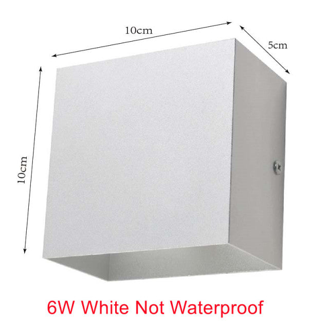 6W 12W Waterproof AC85-265V Surface Mounted LED Wall Light Modern Nordic Luminaire Indoor Wall Lamps Living Room Porch Outdoor