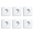 BSEED Mvava EU-Standard 16A Wandsteckdose Weiß Schwarz Einzelspiegel Kristallglas Panel Stecker Steckdose für Heimwerker